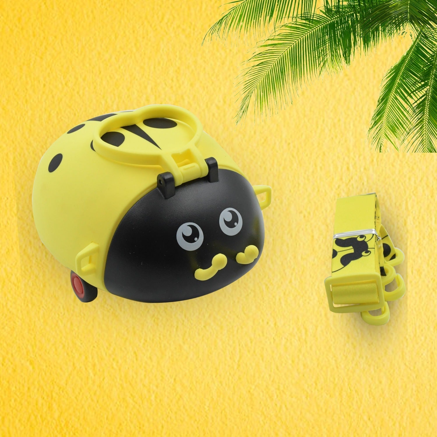 12566 Cute Plastic Bug Shape Water Bottle with adjustable shoulder strap, 4 wheel & Straw, portable drinking cup Water Bottle For Kids | Water Bottle | Return Gift For Kids | Water Bottle With Straw | School Kinds Water Bottle (1 Pc) 12566 Cute Plastic Bug Shape Water Bottle with adjustable shoulder strap, 4 wheel & Straw, portable drinking cup Water Bottle For Kids | Water Bottle | Return Gift For Kids | Water Bottle With Straw | School Kinds Water Bottle (1 Pc)